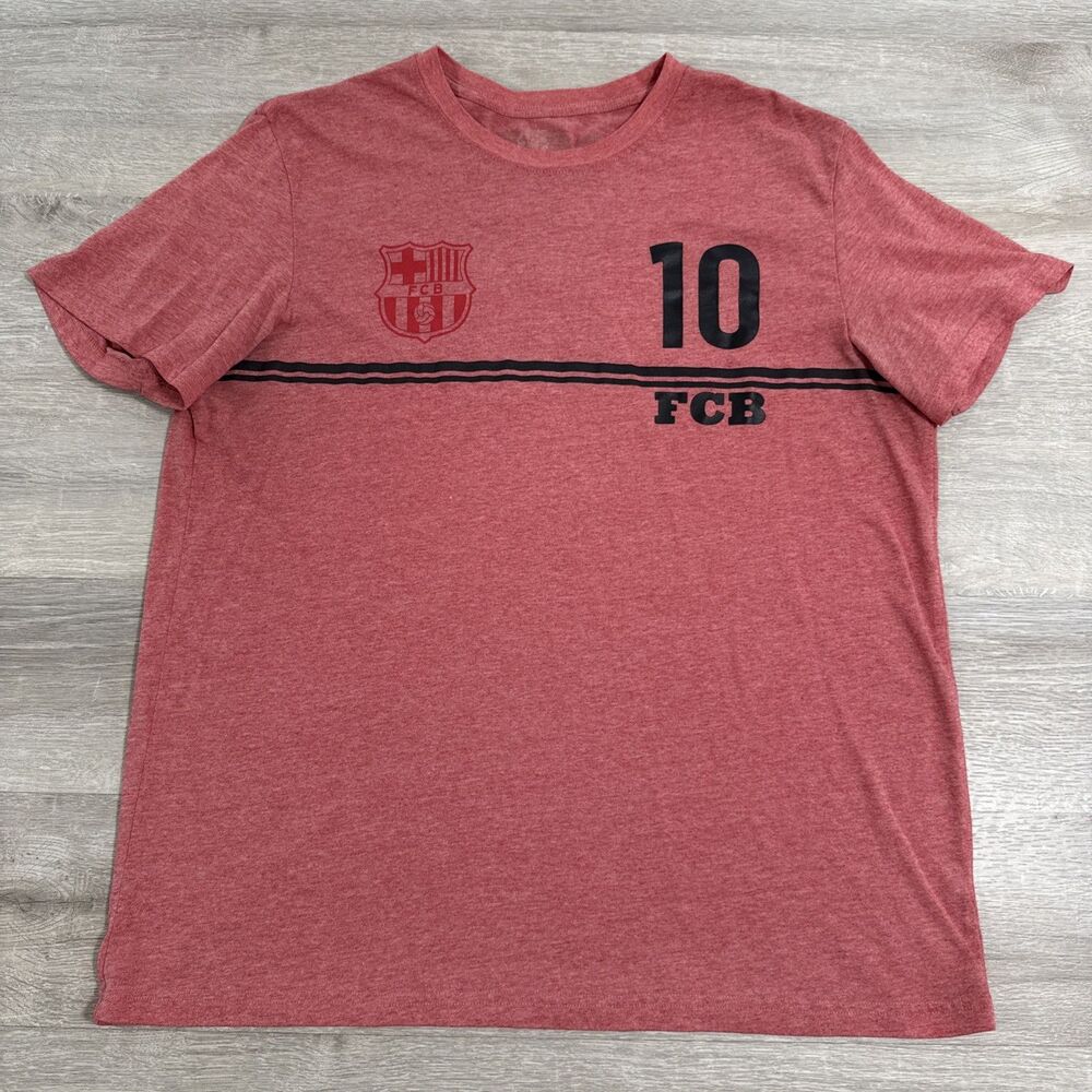 Lionel Messi Shirt FC Barcelona Men’s XL Red Soccer Football La Liga